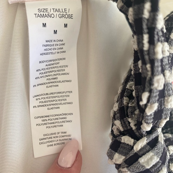 NWOT KATE SPADE Gingham Ring Bandeau Top - Picture 6 of 7